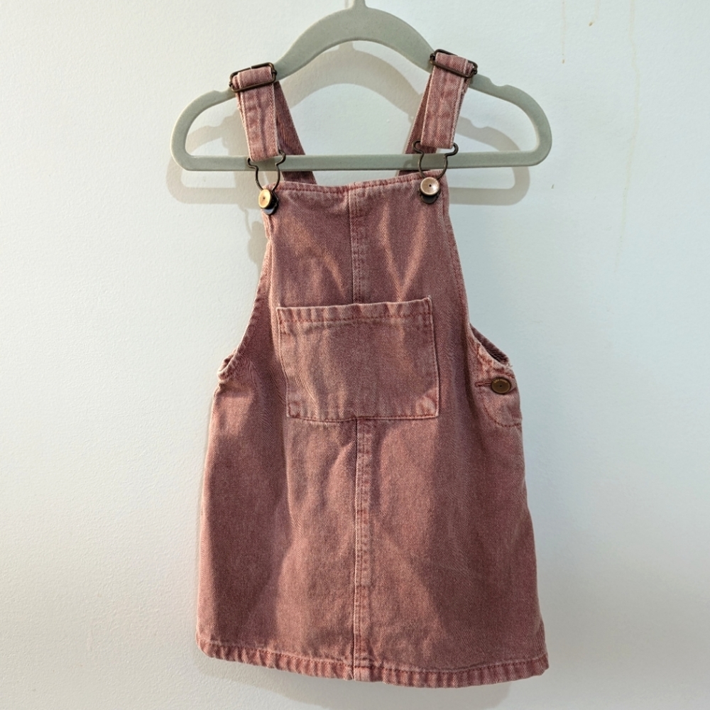 Zara Mauve Jumper Overall Denim Dress